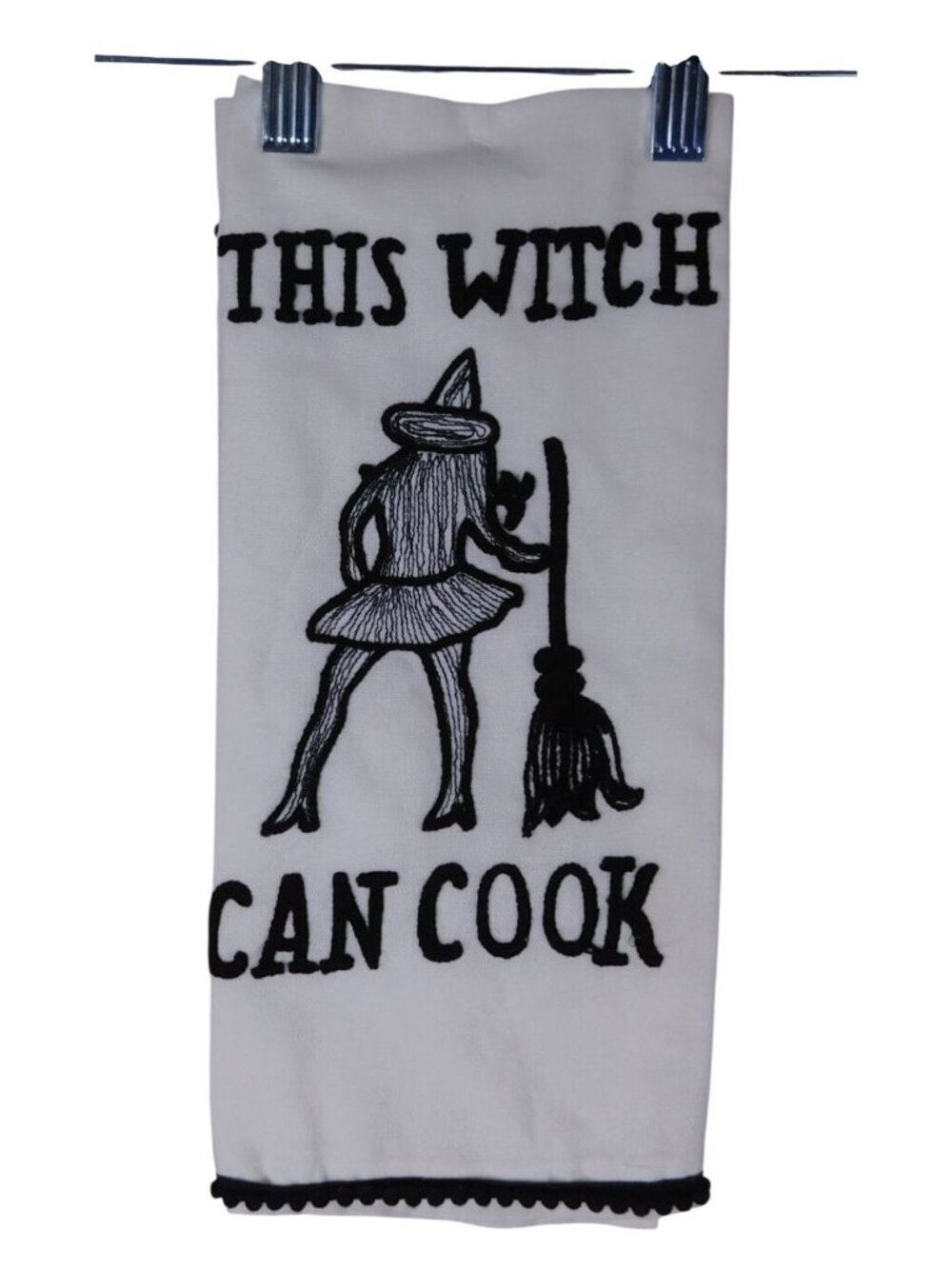 This Witch Can Cook Embroidered Kitchen Towel Set Of 2 Halloween Decor 18x28 Inc